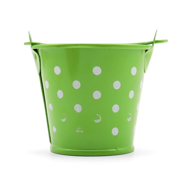 Ведро в горошек 6х5,3см (салатовый), AR004-1