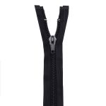 Молния спираль (витая) Т10 (10 мм) 1 зам., разъем., 75 см, черный, 10 шт