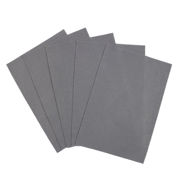 Фетр листовой 1 мм, 20х30 см, 5 шт, 105 серый, Blitz FKC10-20/30