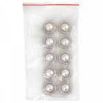 Пуговицы металлические на ножке 36L-23 мм, С-MP15 цв.серебро/перламутр, 10 шт