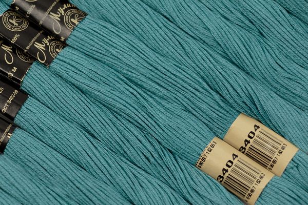 Мулине ПНК им.Кирова цв.2407 т.голубой, 12 мотков по 10 метров