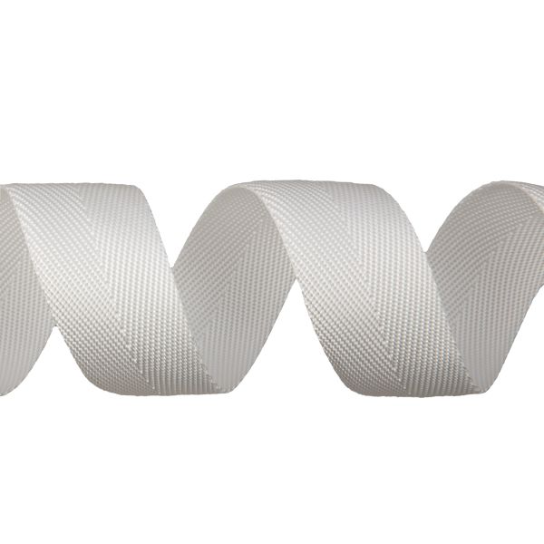 Стропа (ременная лента) 40 мм / 25 метров, толщ. 1.44 мм, [14.4 г/пог.м], 100% п/п, рис. 3114, белый, Gamma С1594Г17