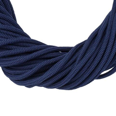 Шнур эластичный вязаный 4.5 мм / 50м (полиэстер 86%, латекс 14%) (темно-синий), Р2691