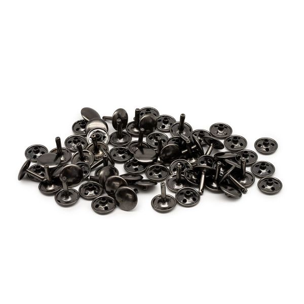 Хольнитены сумочные ⌀15 мм, h=16 мм, чер.никель, двухсторонний, BIG, 50 шт