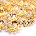 Шапочка для бусин, d-12 мм, 30 шт/уп, золото