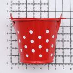 Ведро в горошек 6х5,3см (красный), AR004-1