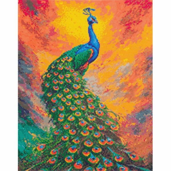 Алмазная (кристальная) мозаика Cristyle, Павлин, 40х50 см