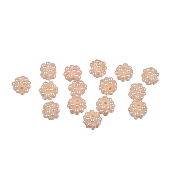 Бусины пластик ⌀10 мм, 15 шт, /РП/, №06 св.розовый, Zlatka BWS-10