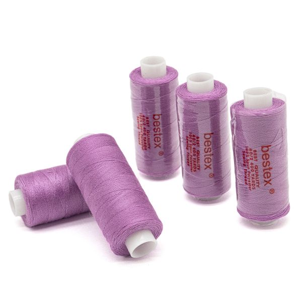 Нитки швейные бытовые Bestex 40/2, 365 м (400 ярд) / 10 кат., 067 светло-сиреневый