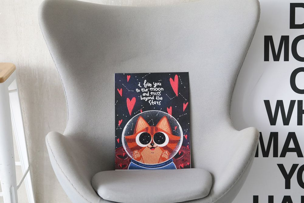 Картина по номерам Фрея, постер Космический кот