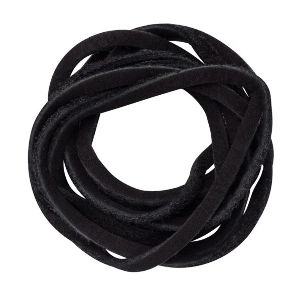 Шнур кожа натуральная ⌀3.0 мм / 1 метр, дизайн 301, 100% кожа, черный