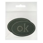 Термоаппликация овал OK 92х60мм (Khaki (хаки)), 2 шт, LA560