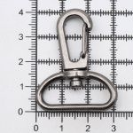 Карабин металл 25.0 мм (41х31 мм), никель черный, 10 шт