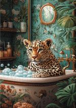 Пазл 1000 элементов, PZL-1000/72 Леопард в джакузи, Фрея