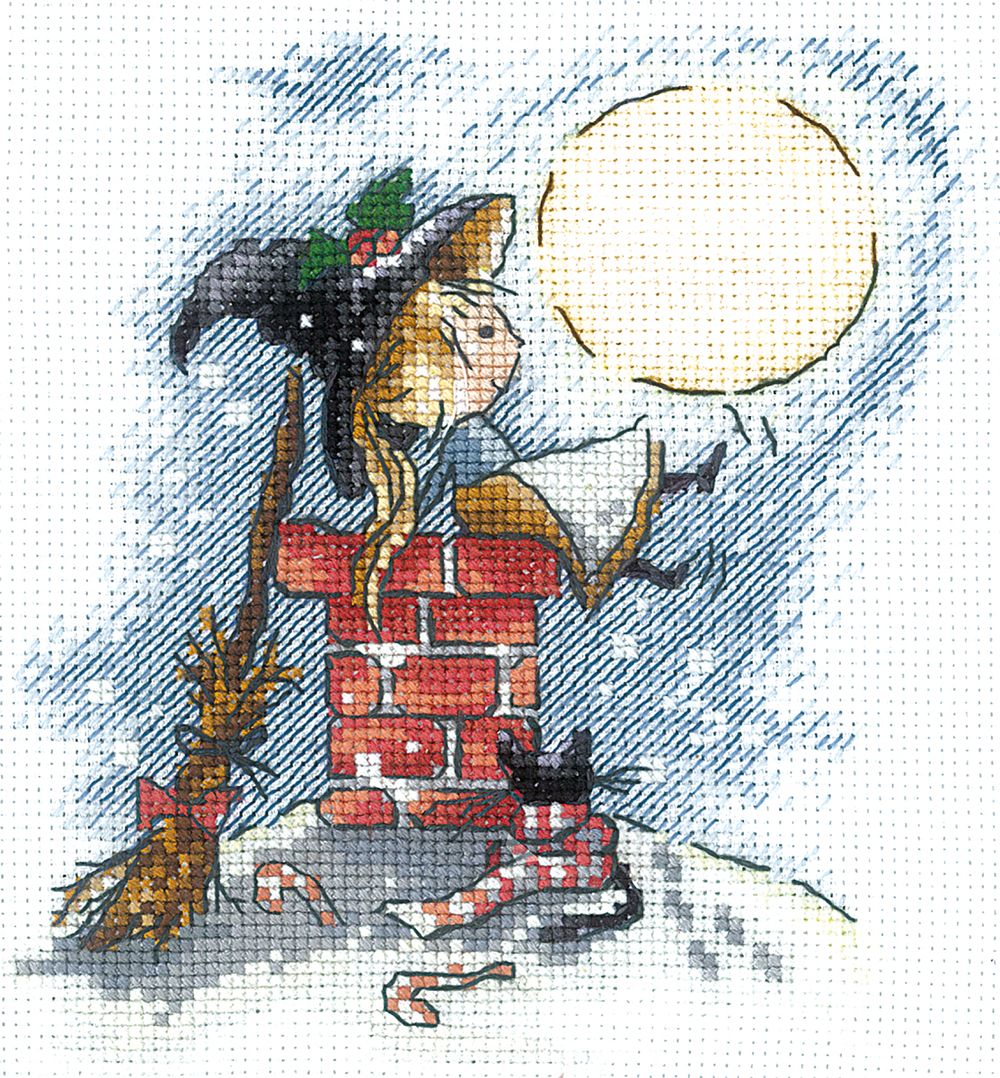 Набор для вышивания нитками Сделай своими руками, Счастье под луной, 12.5х13 см