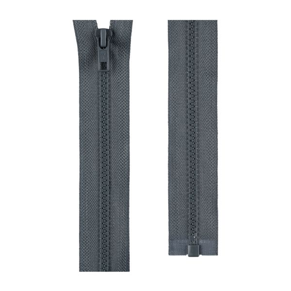 Набор тракторных молний Т5 (5 мм) 1 зам, 2х н/раз. молн. по 18 см, 1х разъем. молн. 70 см, 309 т.серый (графит), KIT-B Gamma, 1 уп