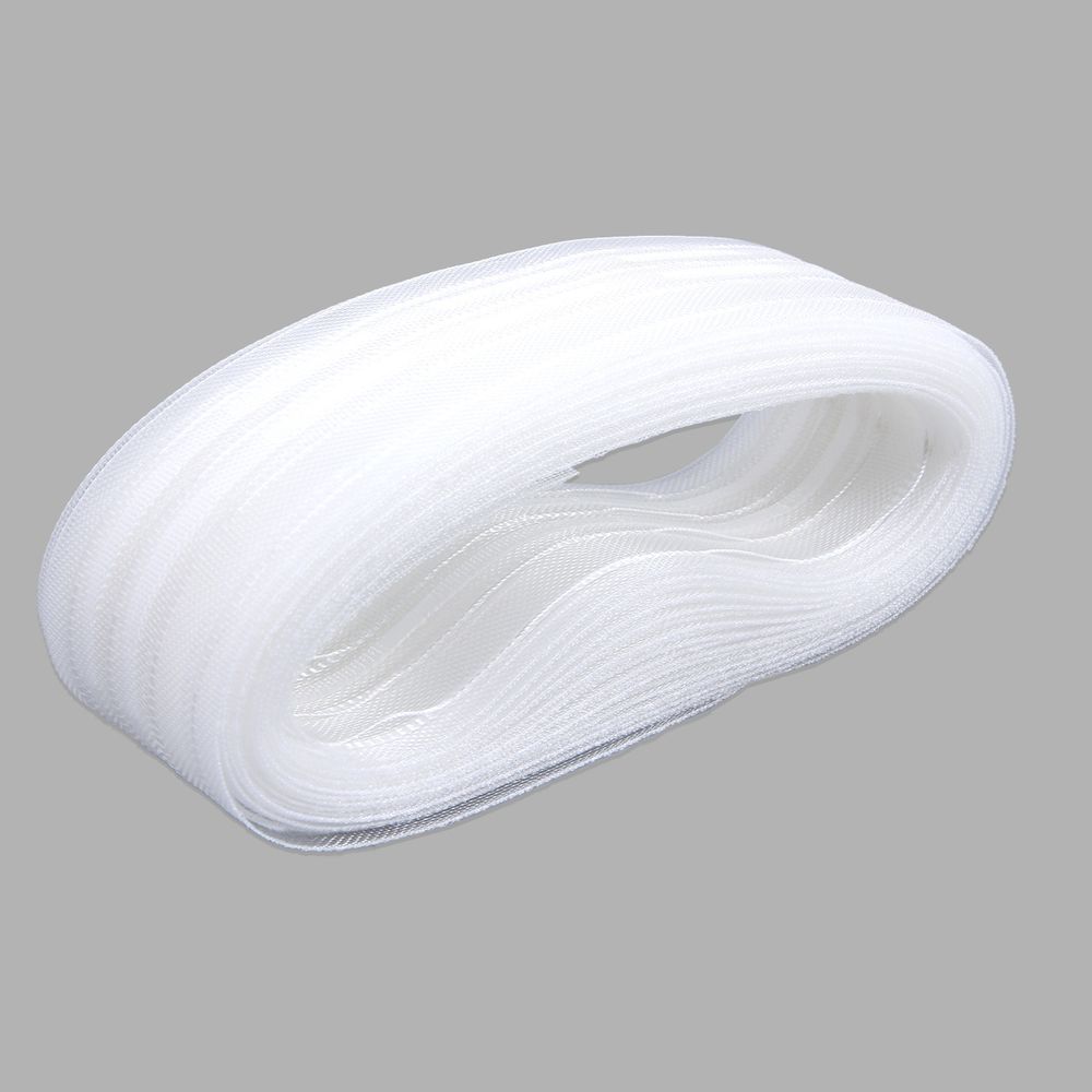 Лента (тесьма) шторная: сборка параллельная (1:2) 60 мм / 10 метров, (2 ряда петель, 4 шнура), прозрачный, (607-О)