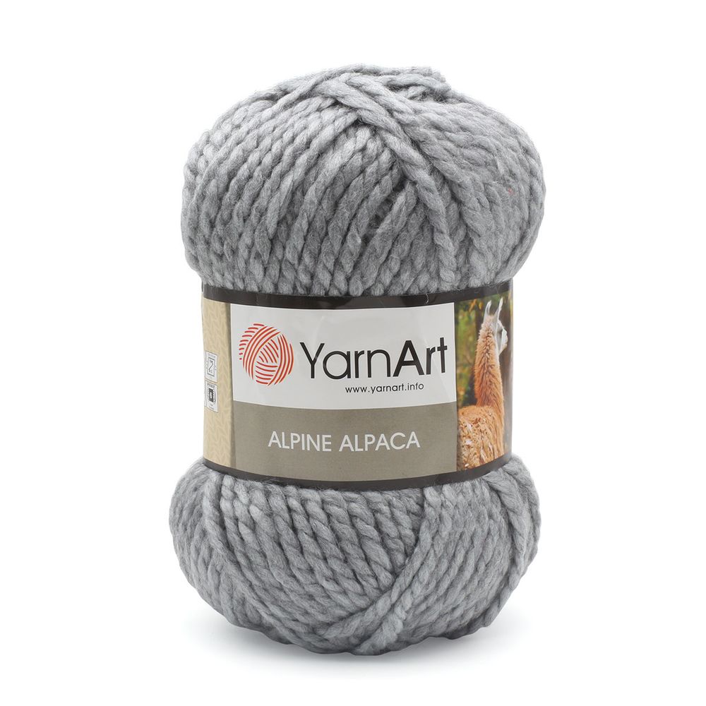 Пряжа YarnArt (ЯрнАрт) Alpine Alpaca / уп.3 мот. по 150 г, 120м, 447 серый