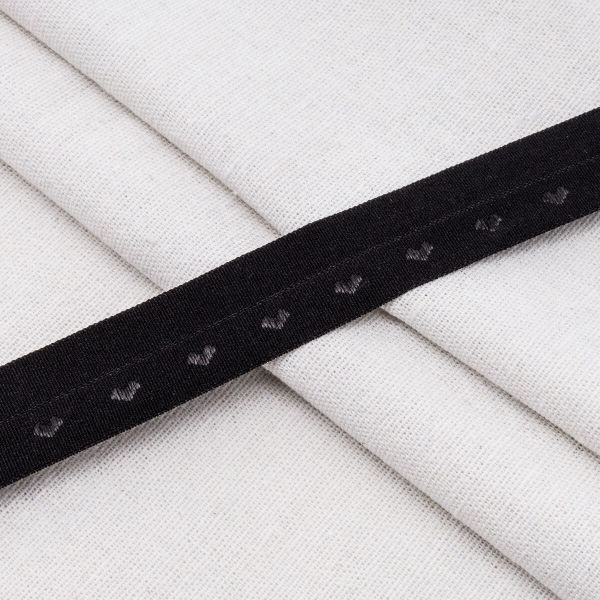 Резинка бельевая (окантовочная) 20.0 мм / 50 метров, тканая, черный, ML124020/99