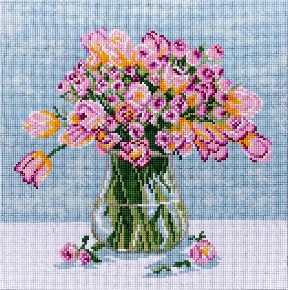 Алмазная (кристальная) мозаика Фрея, Милый букетик, 30х30 см