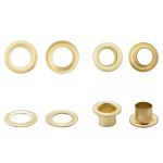 Люверсы металл ⌀_3.7 мм (внутр.), №1.7, сталь, золото, 100 шт, New Star