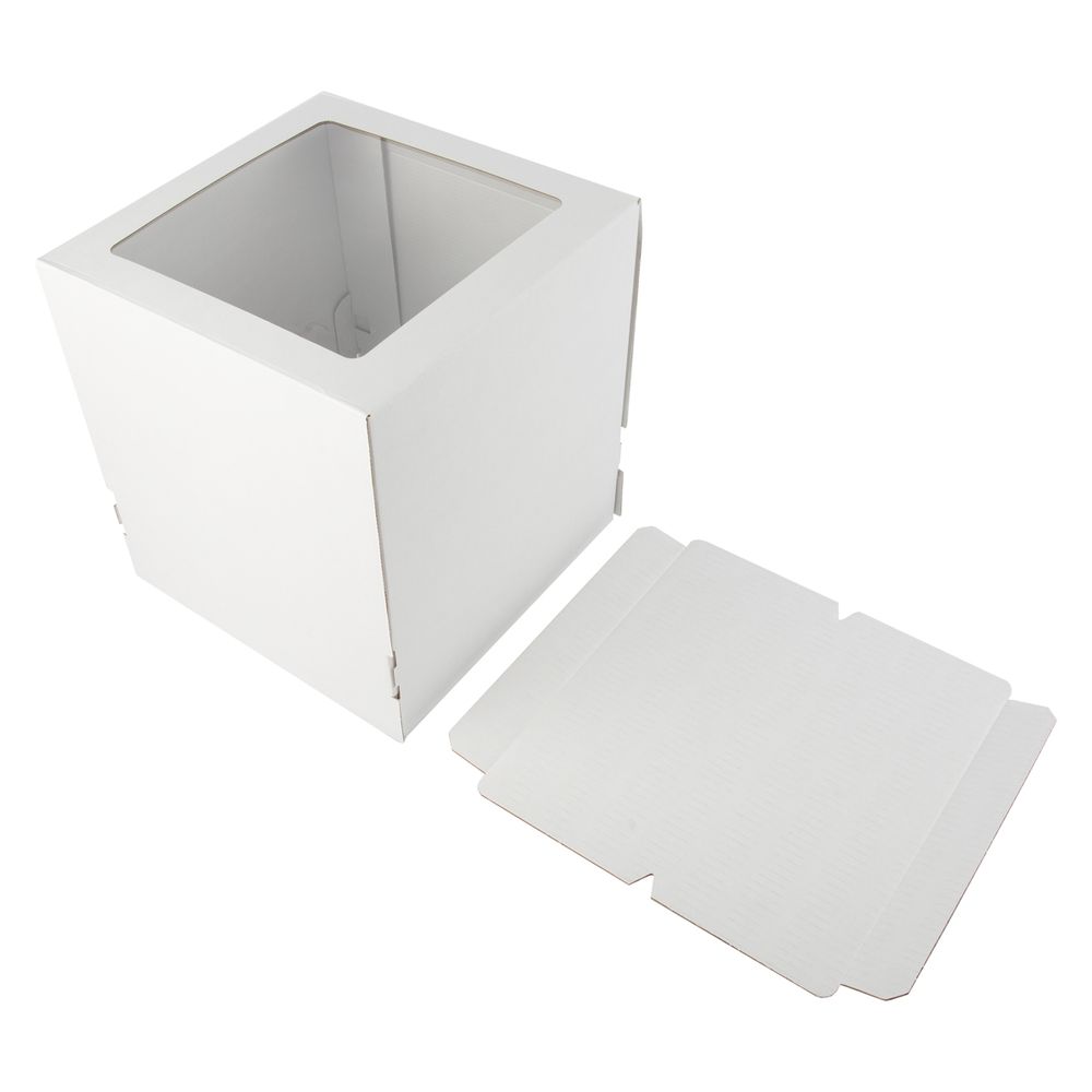 Кондитерская коробка для торта С ОКНОМ, 26.5х26.5х29 см, S-Chief, BFC-046