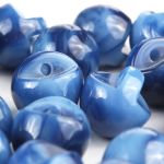 Пуговицы на ножке под камень из смолы 11мм (содалит), 100 шт