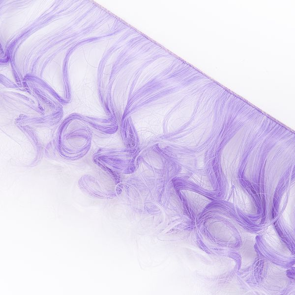 Трессы для кукол 15 см, 100 см, 38 г, 36 лавандовый, белый, HobbyBe HAR-5