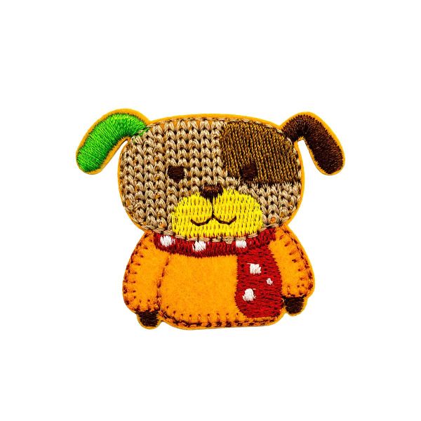 Термоаппликация Щенок в шарфике, 5,2*4,5см, Hobby&Pro BA1025