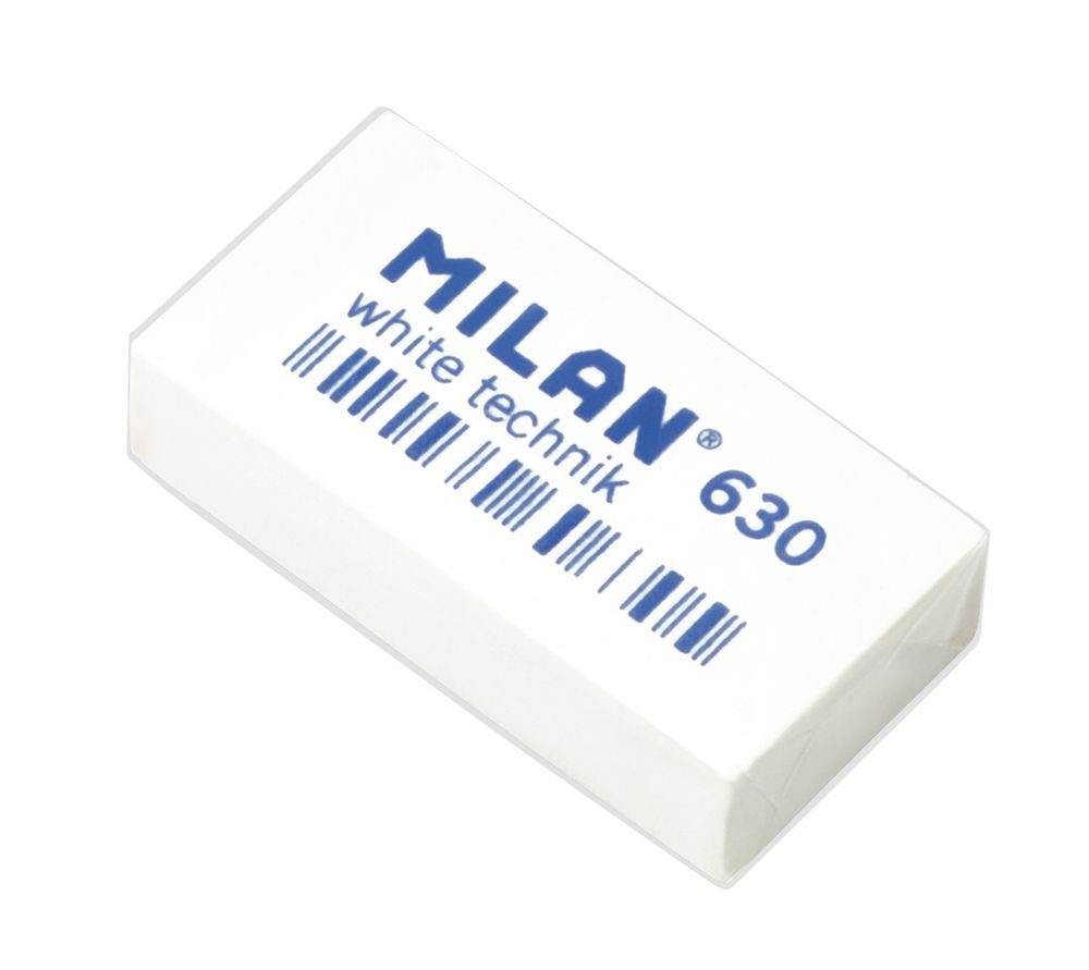 Мягкий ластик technick 630 3,9х1,9х0,9 см, 30 шт, CPM630 белый, Milan