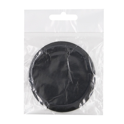 Термоаппликация джинсовая круглая, d80 мм (черный (black)), LA431, 4 шт