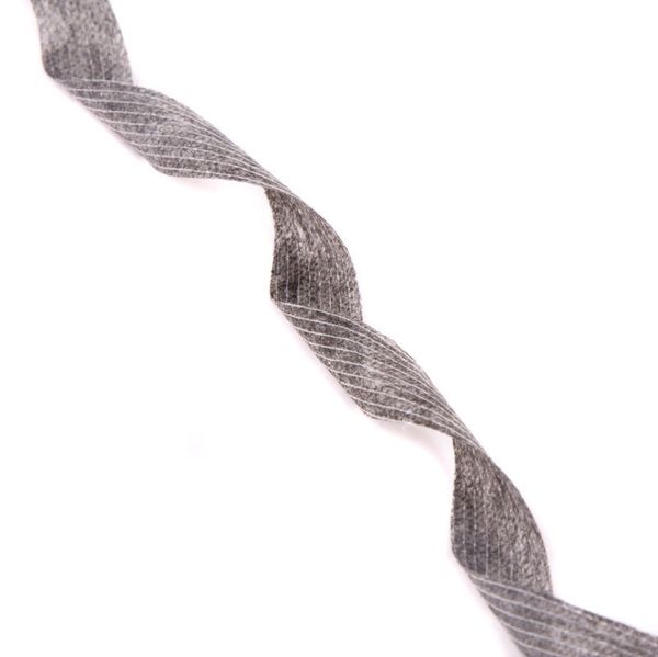 Лента клеевая нитепрошивная по долевой 45 г/м², 15 мм, точечный клей PA+PES, 100 метров, серый, L4YP44, Danelli, OEKO-TEX®