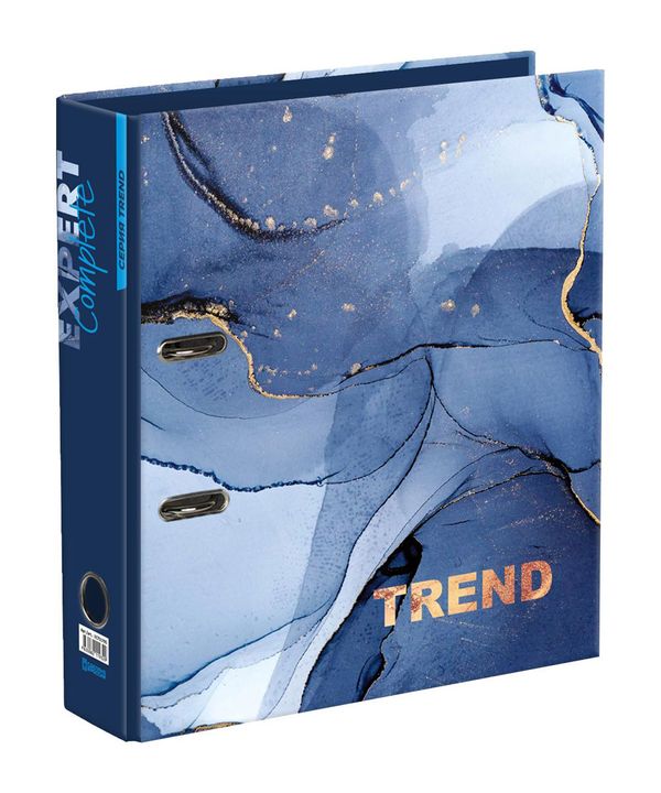 Регистратор ламинированный Marbling 75 мм, 10 шт, Trend A4 арочный механизм, серый EC751705, Expert Complete