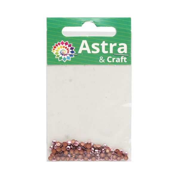 Стразы термоклеевые, 3 мм, ss12, 150 шт/упак (120 розовый)