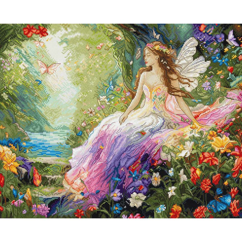 Набор для вышивания нитками LetiStitch L9932, Очарованная весна 40х32см