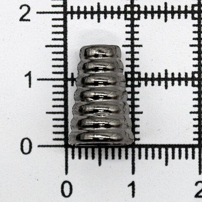 Наконечник для шнура металл колокол 15 мм (чер.никель), 20 шт, S090878