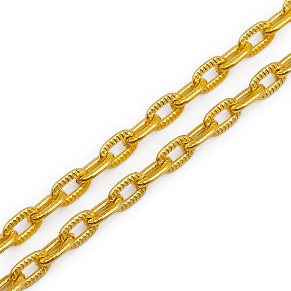 Цепь алюминиевая 8,3х5 мм, 10 м, золото