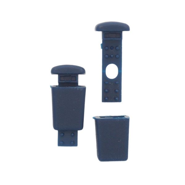 Наконечник для шнура пластик 17х11 мм, ПП, т.синий, 100 шт