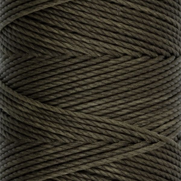 Нитки для кожи вощёные кручёные (полиэстер) 0.45 мм, 40 м, 012 т. зеленый, LC-005, Промысел