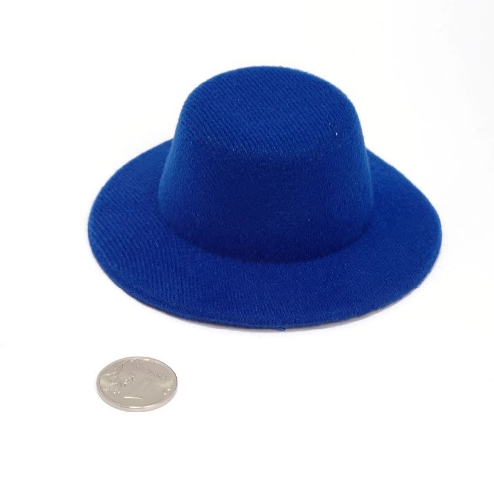 Шляпка для куклы, 21570 круглая 10 см, цв. синий