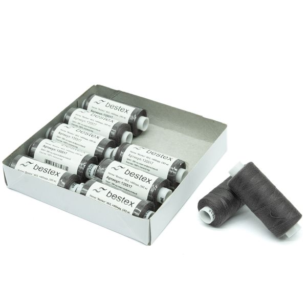 Нитки швейные бытовые Bestex 40/2, 365 м (400 ярд) / 10 кат., 390 дымно-лавандовый