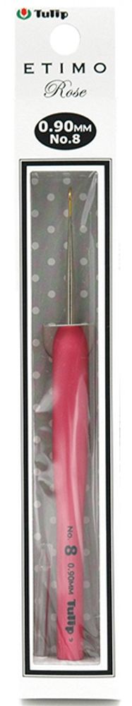 Крючок для вязания с ручкой Tulip Etimo Rose 0,9мм, TEL-08e