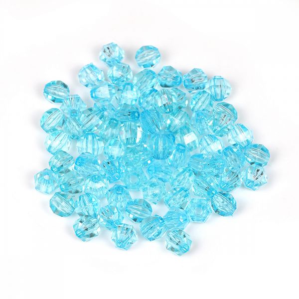 Бусины акрил ⌀10 мм, MG.3244-12, цв.12 голубой, 500 г, Magic4Hobby