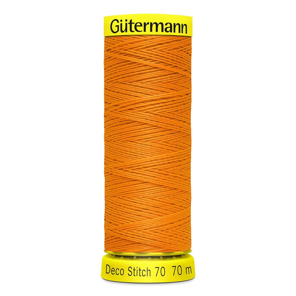 Нитки отделочные Gutermann Deco Stitch 70, 70м, 350 св.оранжевый, 5 катушек