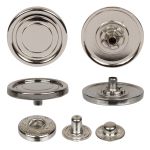 Кнопка Альфа (S-образная) ⌀20.0 мм, 36 шт, металл, нерж., 04 никель, MIKRON JK 014