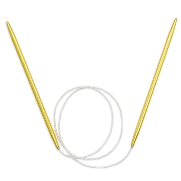 Спицы круговые Pony Colour ⌀5,0 мм, 80 см, желтый, алюминий