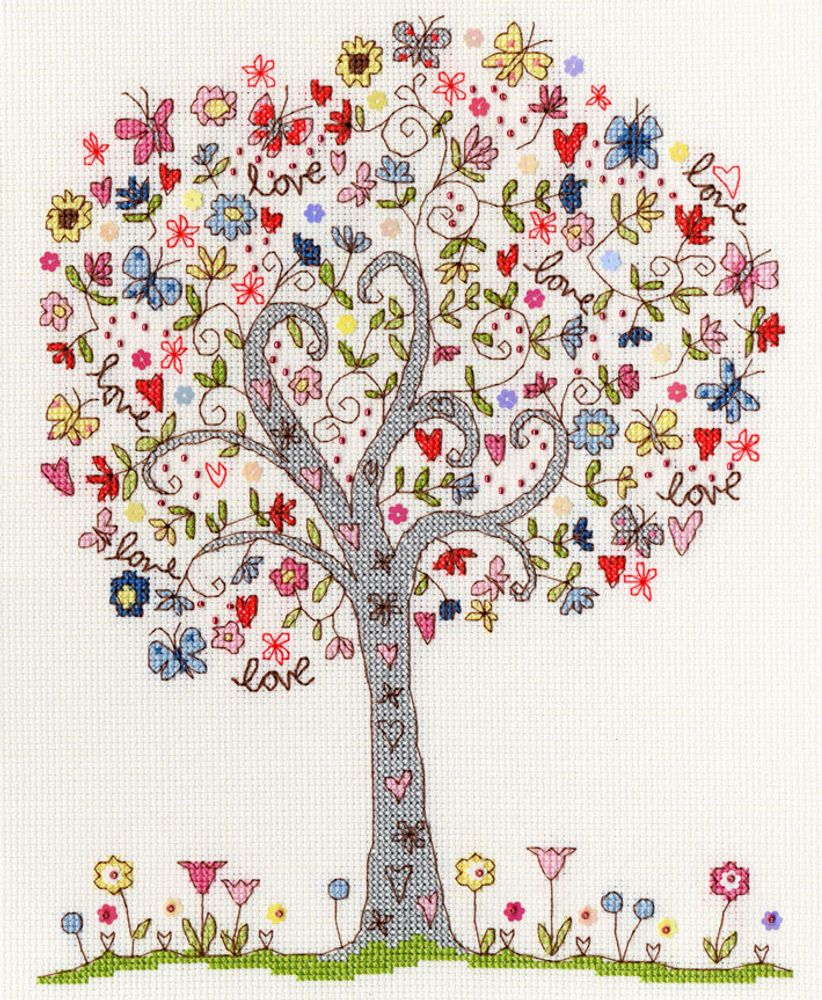 Bothy Threads, Love Tree (Любимое дерево), 24х30 см /TOS/