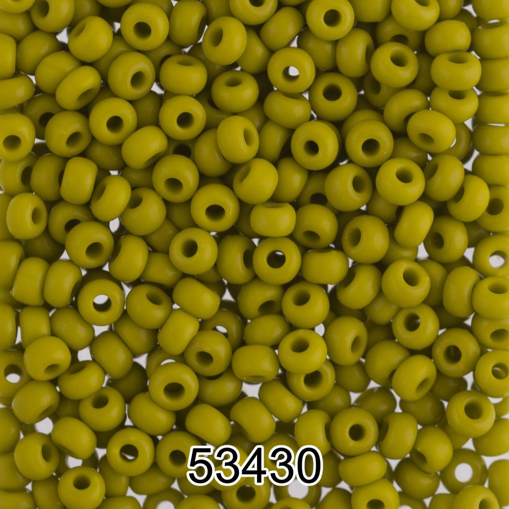 Бисер Preciosa 10/0 (2.3 мм), 500 г, 53430 (Ф376) оливковый