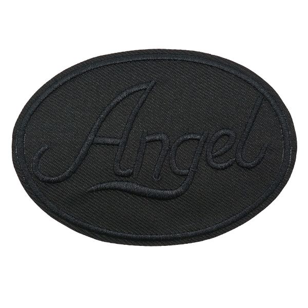 Термоаппликация круг ANGEL black 93х67мм (Black (черный)), 2 шт, LA559