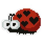 Алмазная (кристальная) мозаика Фрея, магнит Божья коровка, 8,5х6 см
